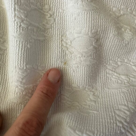 Vintage Teddi Embroidered White Polo With Floral & House Design Short Sleeve - Picture 5 of 13